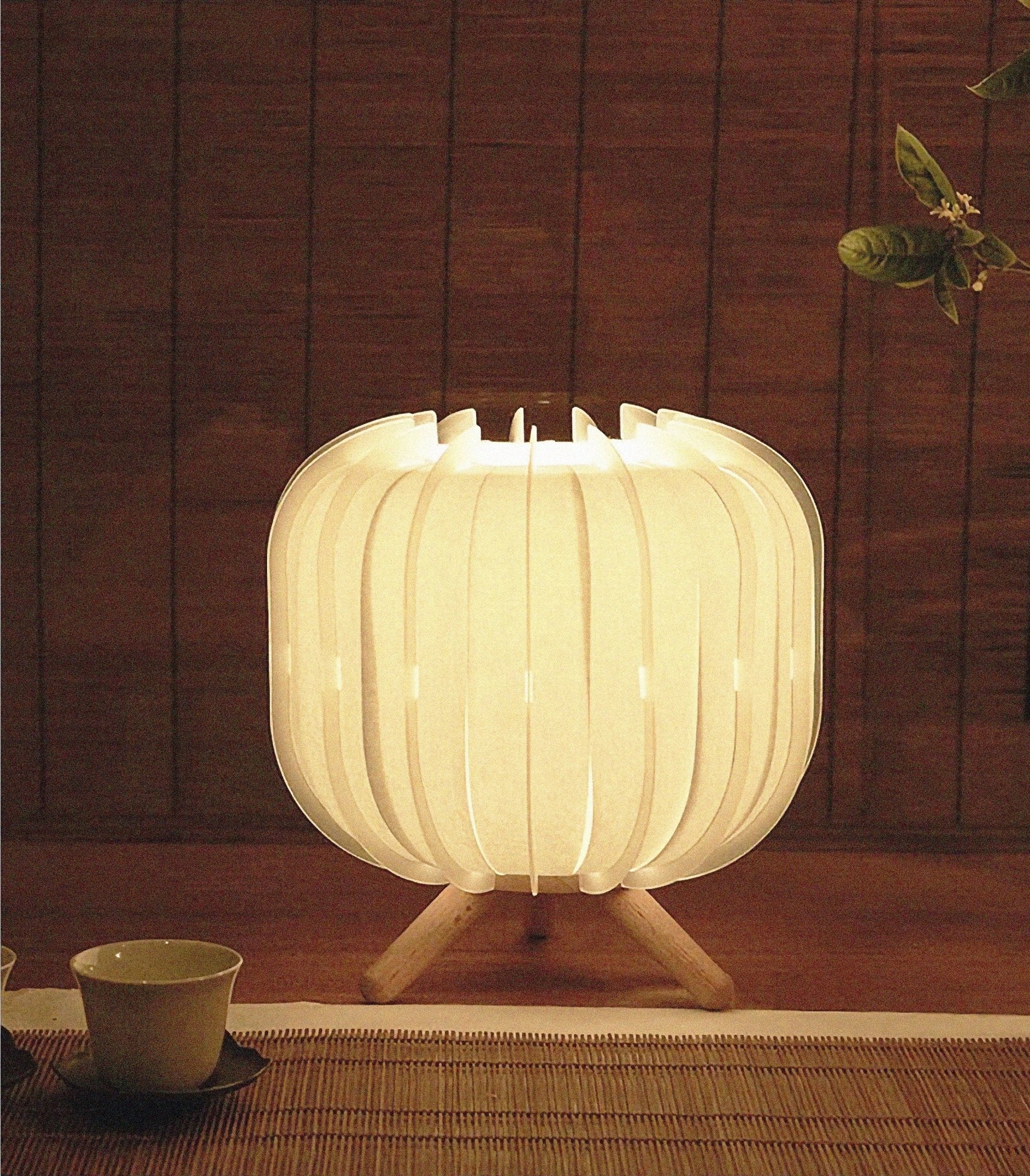 Wooden Nordic Japandi Lamp | Mid-century Wood Lamp, Scandinavian, Oriental, Asian, Traditional, Table Lamp, Tea Party Decorations - -